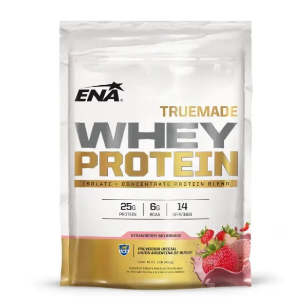 ENA WHEY PROTEIN TRUEMADE 1LB NEUTRO CHOCOLATE COOKIES FRUTILLA VAINILLA
