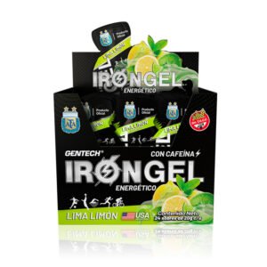 GENTECH IRON GEL CON CAFEÍNA 24 FRUTOS DEL BOSQUE LIMON