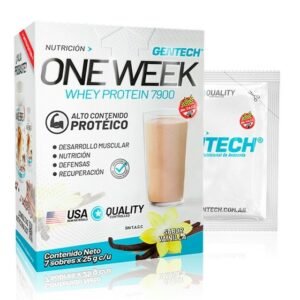 GENTECH ONE WEEK WHEY PROTEIN CHOCOLATE VAINILLA