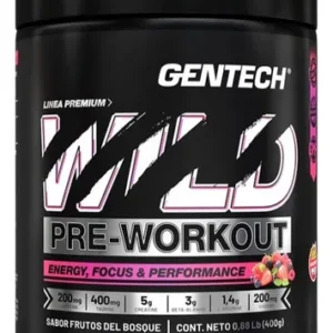 GENTECH PRE-WORKOUT 400GRS FRUTOS ROJOS
