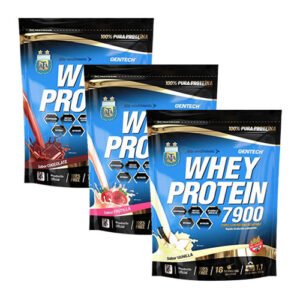 GENTECH WHEY PROTEIN 7900 1KG DOYPACK VAINILLA CHOCOLATE FRUTILLA
